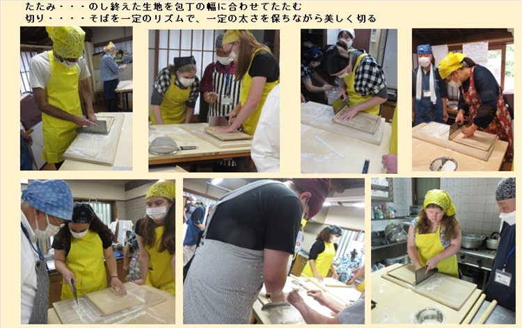 米国学生手打ちそば体験4